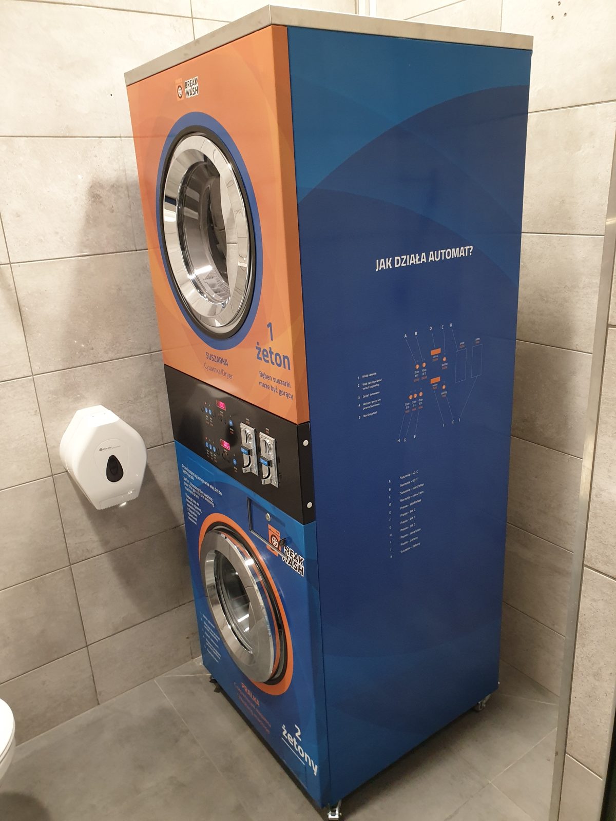 Pralka z&nbsp;suszarką i&nbsp;systemem płatności Break&Wash